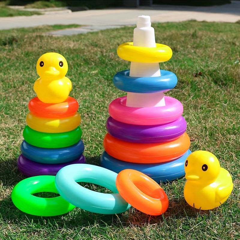 Rainbow Duck Stacking Tower