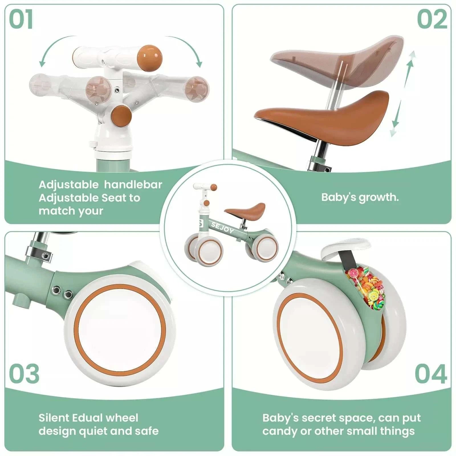 Adjustable Baby Balance Bike