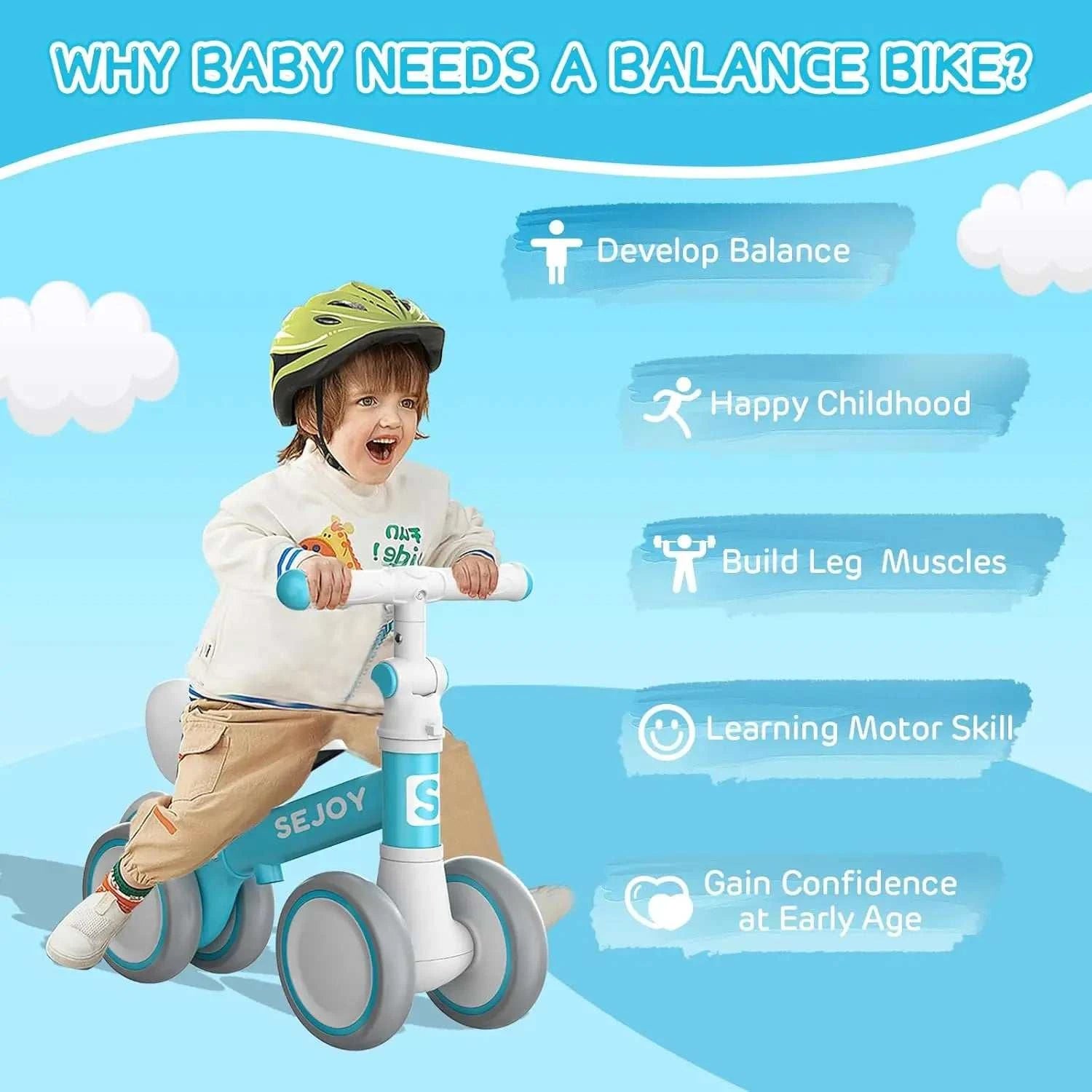 Adjustable Baby Balance Bike