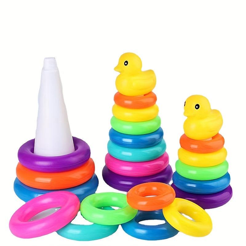 Rainbow Duck Stacking Tower